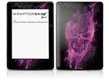 Flaming Fire Skull Hot Pink Fuchsia - Decal Style Skin fits Amazon Kindle Paperwhite (Original)