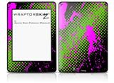 Halftone Splatter Hot Pink Green - Decal Style Skin fits Amazon Kindle Paperwhite (Original)