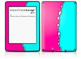 Ripped Colors Hot Pink Neon Teal - Decal Style Skin fits Amazon Kindle Paperwhite (Original)