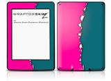 Ripped Colors Hot Pink Seafoam Green - Decal Style Skin fits Amazon Kindle Paperwhite (Original)