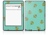 Anchors Away Seafoam Green - Decal Style Skin fits Amazon Kindle Paperwhite (Original)