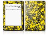Scattered Skulls Yellow - Decal Style Skin fits Amazon Kindle Paperwhite (Original)
