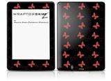 Pastel Butterflies Red on Black - Decal Style Skin fits Amazon Kindle Paperwhite (Original)