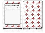 Pastel Butterflies Red on White - Decal Style Skin fits Amazon Kindle Paperwhite (Original)