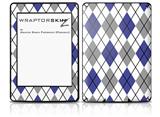 Argyle Blue and Gray - Decal Style Skin fits Amazon Kindle Paperwhite (Original)