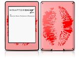 Big Kiss Red Lips on Pink - Decal Style Skin fits Amazon Kindle Paperwhite (Original)