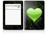 Glass Heart Grunge Green - Decal Style Skin fits Amazon Kindle Paperwhite (Original)