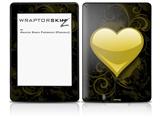 Glass Heart Grunge Yellow - Decal Style Skin fits Amazon Kindle Paperwhite (Original)
