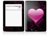 Glass Heart Grunge Hot Pink - Decal Style Skin fits Amazon Kindle Paperwhite (Original)