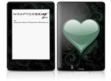 Glass Heart Grunge Seafoam Green - Decal Style Skin fits Amazon Kindle Paperwhite (Original)