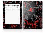 Twisted Garden Gray and Red - Decal Style Skin fits Amazon Kindle Paperwhite (Original)