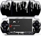 Sony PSP 3000 Decal Style Skin - Chrome Drip On Black