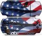 Sony PSP 3000 Decal Style Skin - Ole Glory and Bald Eagle