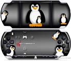 Sony PSP 3000 Decal Style Skin - Penguins on Black