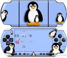 Sony PSP 3000 Decal Style Skin - Penguins on Blue