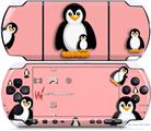 Sony PSP 3000 Decal Style Skin - Penguins on Pink