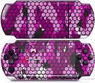 Sony PSP 3000 Decal Style Skin - HEX Mesh Camo 01 Pink