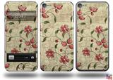 Flowers and Berries Red Decal Style Vinyl Skin - fits Apple iPod Touch 5G (IPOD NOT INCLUDED)