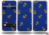 Anchors Away Blue Decal Style Vinyl Skin - fits Apple iPod Touch 5G (IPOD NOT INCLUDED)