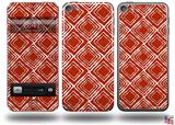 Wavey Red Dark Decal Style Vinyl Skin - fits Apple iPod Touch 5G (IPOD NOT INCLUDED)