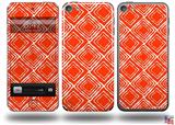 Wavey Red Decal Style Vinyl Skin - fits Apple iPod Touch 5G (IPOD NOT INCLUDED)