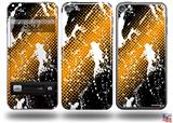 Halftone Splatter White Orange Decal Style Vinyl Skin - fits Apple iPod Touch 5G (IPOD NOT INCLUDED)