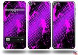 Halftone Splatter Hot Pink Purple Decal Style Vinyl Skin - fits Apple iPod Touch 5G (IPOD NOT INCLUDED)