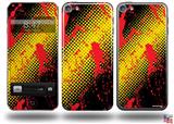 Halftone Splatter Yellow Red Decal Style Vinyl Skin - fits Apple iPod Touch 5G (IPOD NOT INCLUDED)