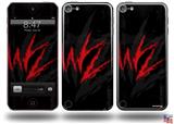 WraptorSkinz WZ on Black Decal Style Vinyl Skin - fits Apple iPod Touch 5G (IPOD NOT INCLUDED)