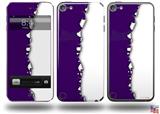 Ripped Colors Purple White Decal Style Vinyl Skin - fits Apple iPod Touch 5G (IPOD NOT INCLUDED)