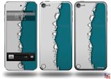 Ripped Colors Gray Seafoam Green Decal Style Vinyl Skin - fits Apple iPod Touch 5G (IPOD NOT INCLUDED)