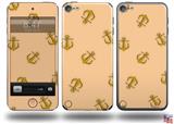 Anchors Away Peach Decal Style Vinyl Skin - fits Apple iPod Touch 5G (IPOD NOT INCLUDED)