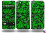 Scattered Skulls Green Decal Style Vinyl Skin - fits Apple iPod Touch 5G (IPOD NOT INCLUDED)