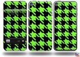 Houndstooth Neon Lime Green on Black Decal Style Vinyl Skin - fits Apple iPod Touch 5G (IPOD NOT INCLUDED)