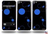 Lots of Dots Blue on Black Decal Style Vinyl Skin - fits Apple iPod Touch 5G (IPOD NOT INCLUDED)