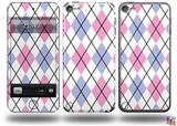 Argyle Pink and Blue Decal Style Vinyl Skin - fits Apple iPod Touch 5G (IPOD NOT INCLUDED)