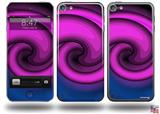 Alecias Swirl 01 Purple Decal Style Vinyl Skin - fits Apple iPod Touch 5G (IPOD NOT INCLUDED)