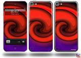 Alecias Swirl 01 Red Decal Style Vinyl Skin - fits Apple iPod Touch 5G (IPOD NOT INCLUDED)