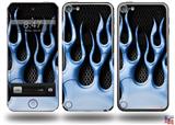 Metal Flames Blue Decal Style Vinyl Skin - fits Apple iPod Touch 5G (IPOD NOT INCLUDED)