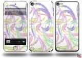 Neon Swoosh on White Decal Style Vinyl Skin - fits Apple iPod Touch 5G (IPOD NOT INCLUDED)