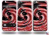 Alecias Swirl 02 Red Decal Style Vinyl Skin - fits Apple iPod Touch 5G (IPOD NOT INCLUDED)