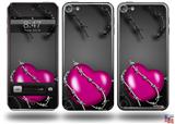 Barbwire Heart Hot Pink Decal Style Vinyl Skin - fits Apple iPod Touch 5G (IPOD NOT INCLUDED)