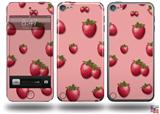 Strawberries on Pink Decal Style Vinyl Skin - fits Apple iPod Touch 5G (IPOD NOT INCLUDED)