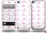 Pastel Butterflies Pink on White Decal Style Vinyl Skin - fits Apple iPod Touch 5G (IPOD NOT INCLUDED)
