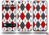 Argyle Red and Gray Decal Style Vinyl Skin - fits Apple iPod Touch 5G (IPOD NOT INCLUDED)