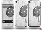 Mushrooms Gray Decal Style Vinyl Skin - fits Apple iPod Touch 5G (IPOD NOT INCLUDED)