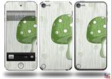 Mushrooms Green Decal Style Vinyl Skin - fits Apple iPod Touch 5G (IPOD NOT INCLUDED)