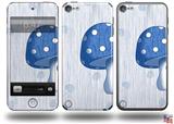 Mushrooms Blue Decal Style Vinyl Skin - fits Apple iPod Touch 5G (IPOD NOT INCLUDED)