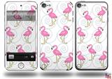 Flamingos on White Decal Style Vinyl Skin - fits Apple iPod Touch 5G (IPOD NOT INCLUDED)