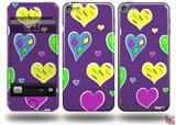 Crazy Hearts Decal Style Vinyl Skin - fits Apple iPod Touch 5G (IPOD NOT INCLUDED)